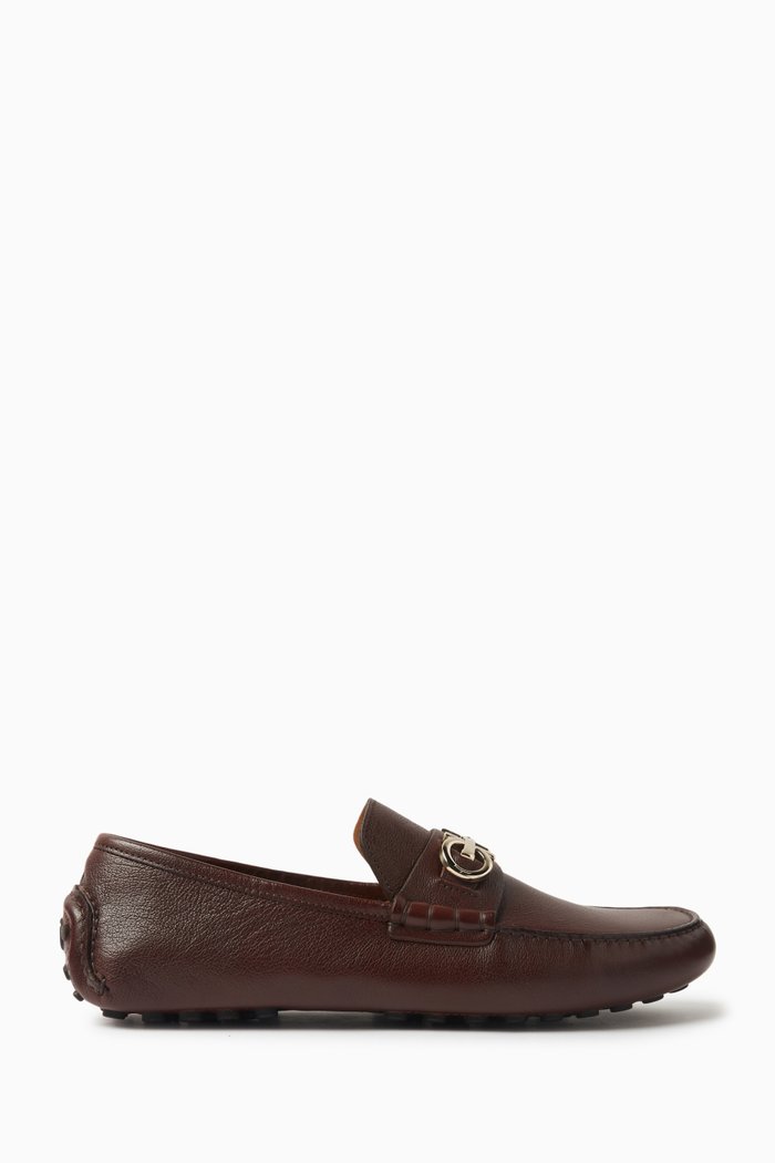 

Grazioso Driver Shoes in Buffalo Leather, Brown