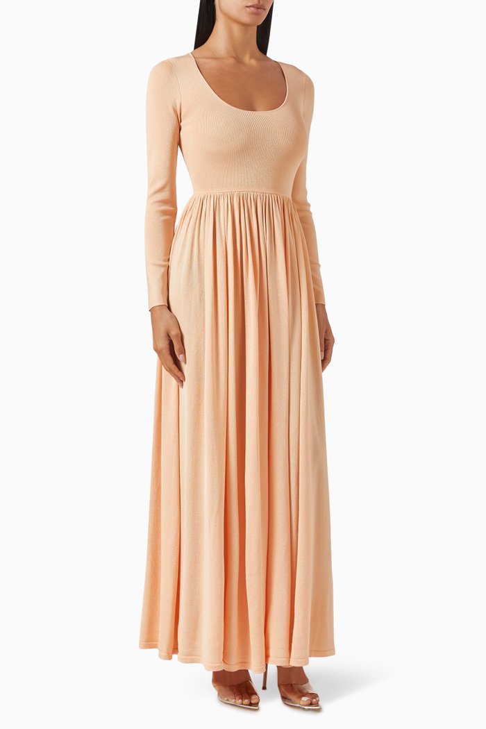 

Natura Metallic Maxi Dress, Orange