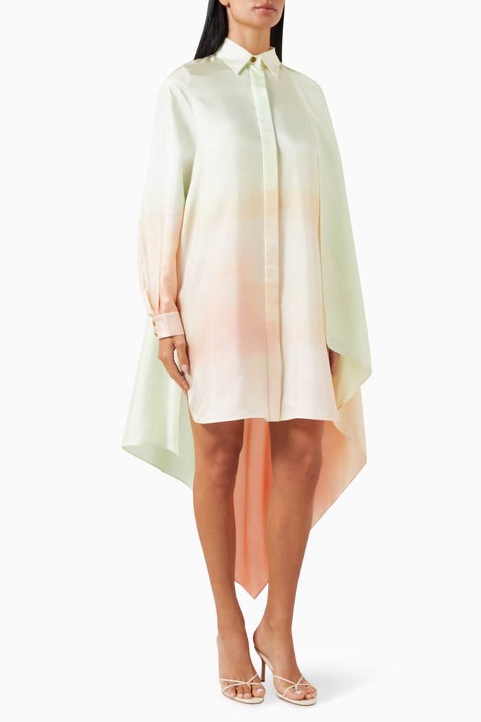 

Natura Scarf Shirt Mini Dress in Silk, Multicolour