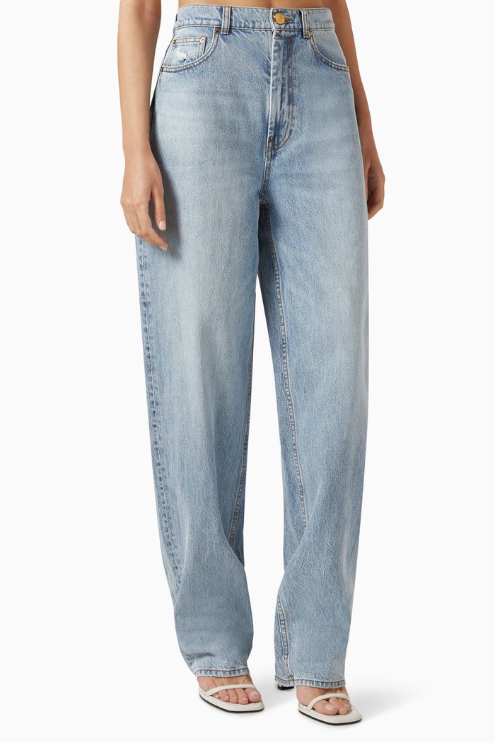 

Natura Oversize Barrel Jeans in Denim, Blue