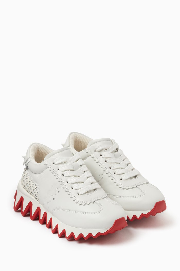 

Mini Shark Sneakers in Leather, White