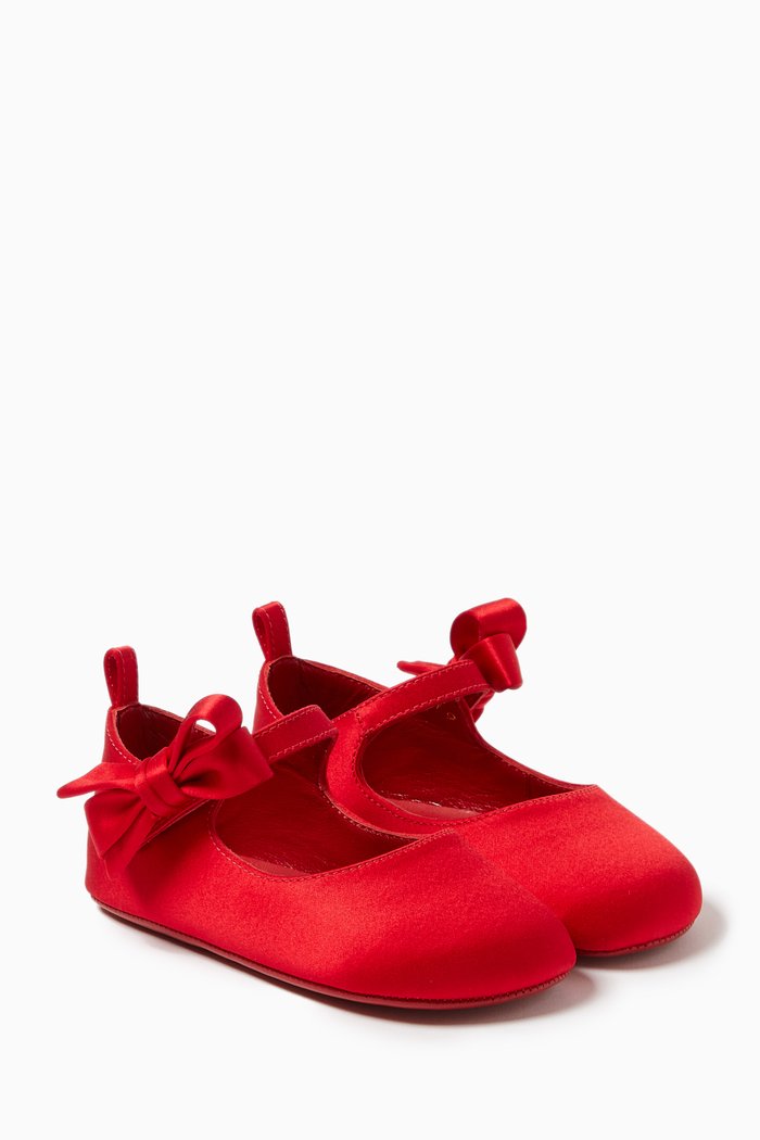

Lou Babe Ballerinas in Satin Crepe, Red