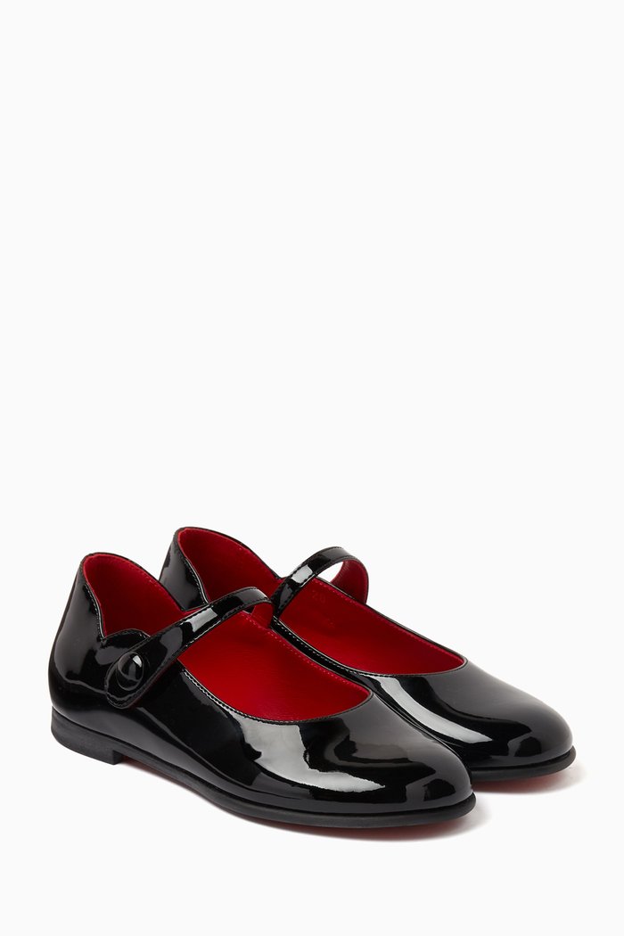 

Melodie Chick Ballerina Flats in Patent Leather, Black
