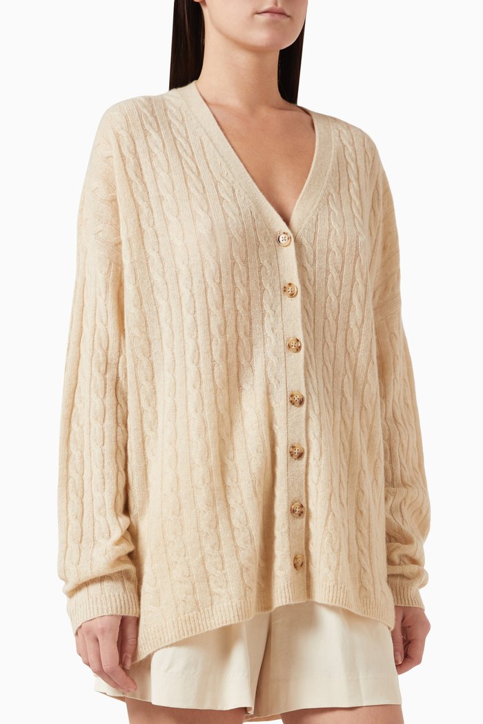 

Giusta Oversized Cardigan in Cashmere, Neutral