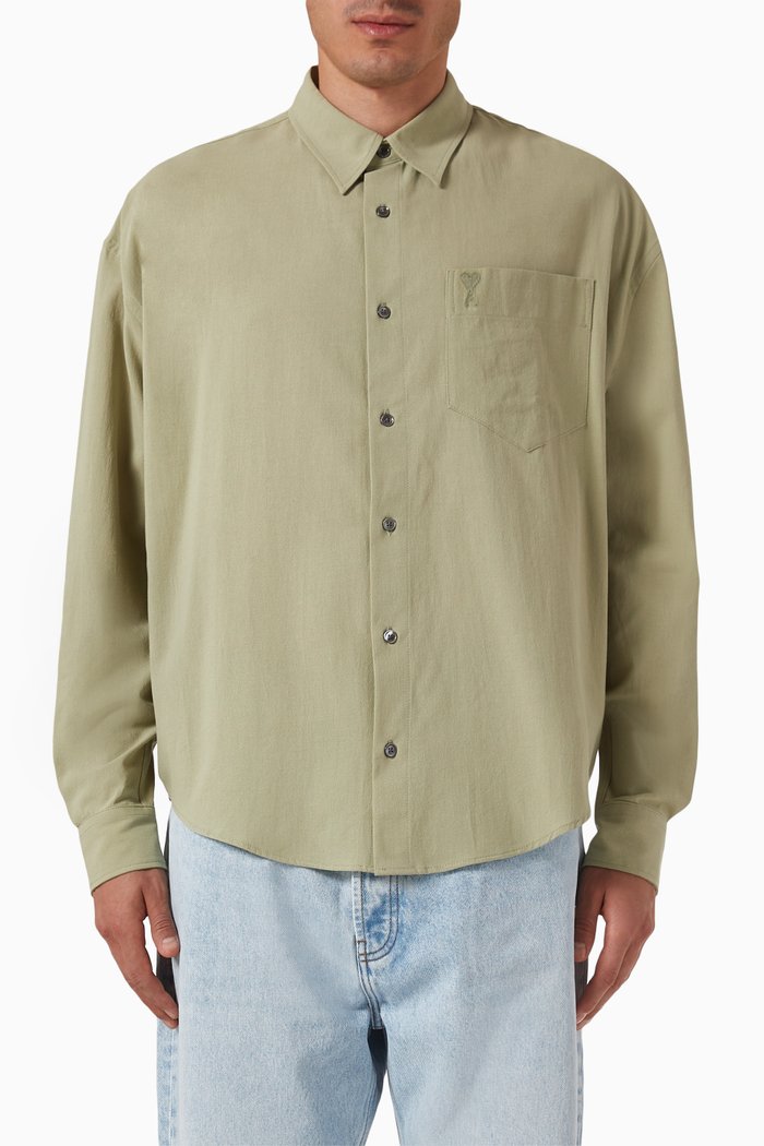 

Button-up Shirt in Cotton, Neutral