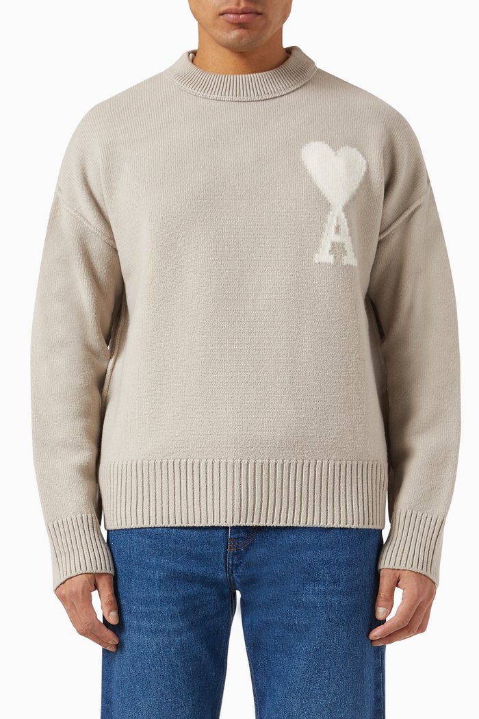 

Ami De Coeur Sweatshirt in Wool-knit, Neutral