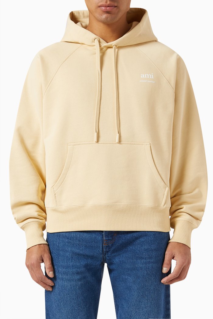 

Ami Alexandre Mattiussi Hoodie in Organic Cotton-fleece, Neutral