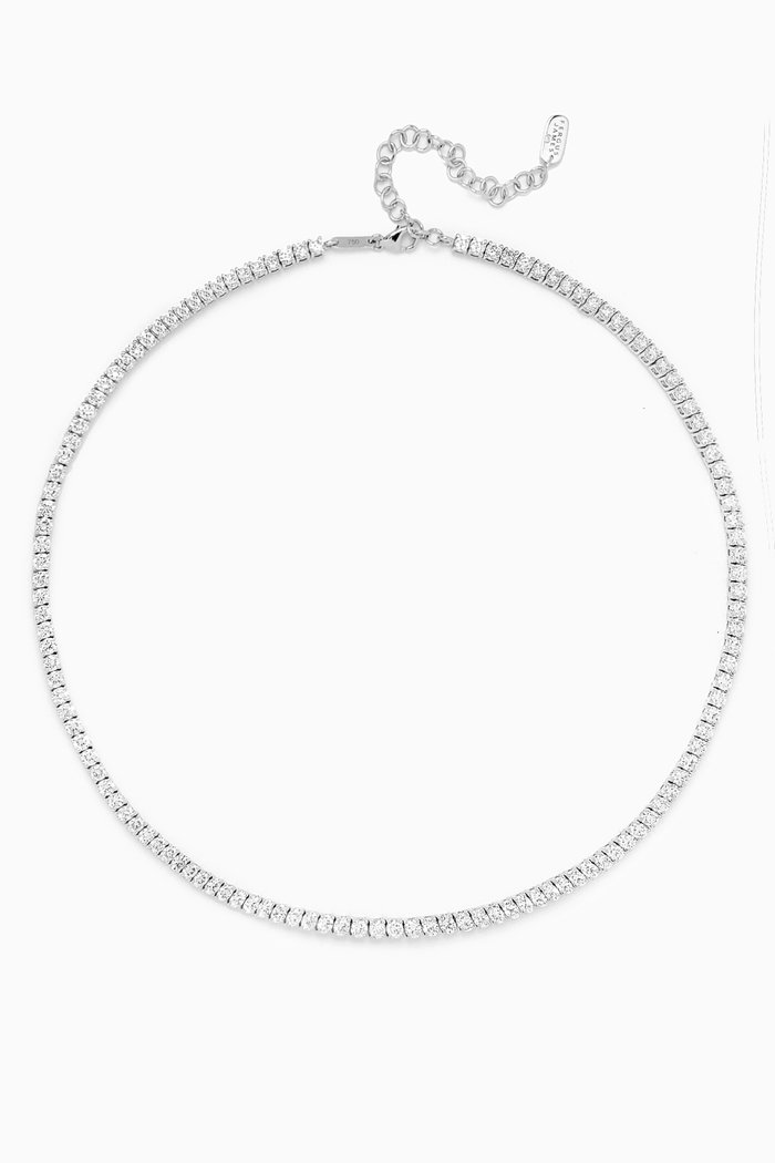 

Diamond Tennis Choker in 18kt White Gold