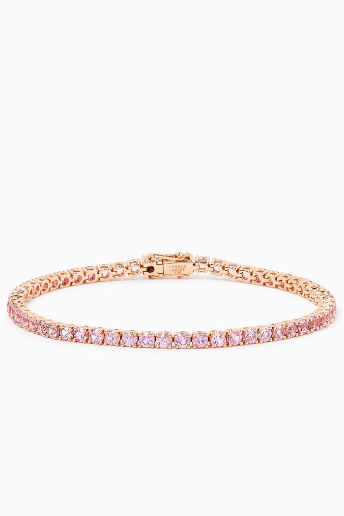 

Sapphire Tennis Bracelet in 18kt Rose Gold, Pink