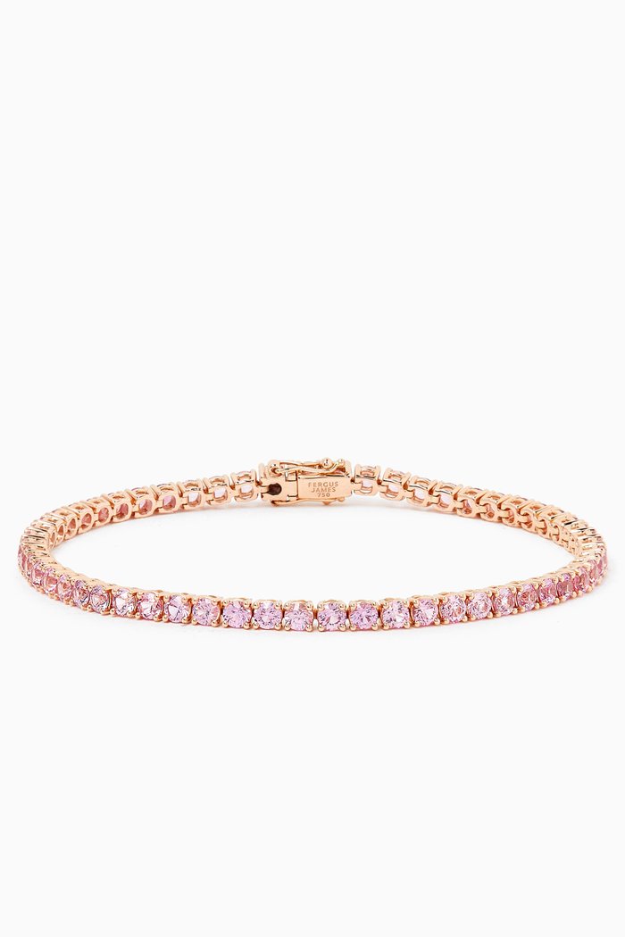 

Sapphire Tennis Bracelet in 18kt Rose Gold, Pink