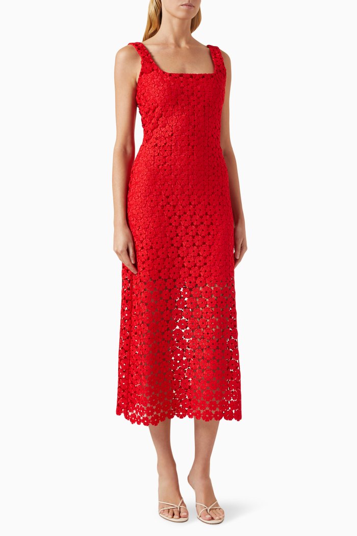 

Jill Floral Maxi Dress, Red