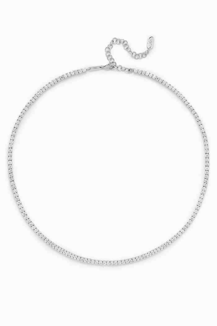 

Diamond Tennis Choker in 18kt White Gold