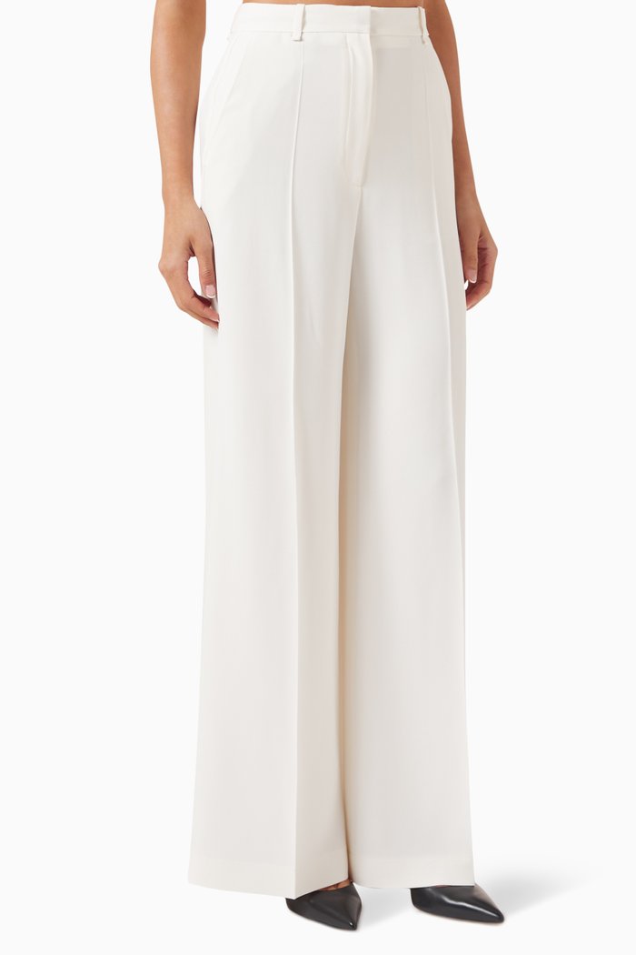 

Tikela Wide-leg Pants in Crepe, Neutral