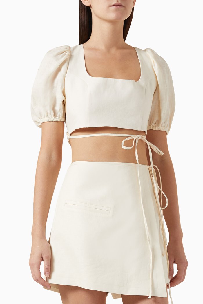 

Isolde Crop Blouse, Neutral