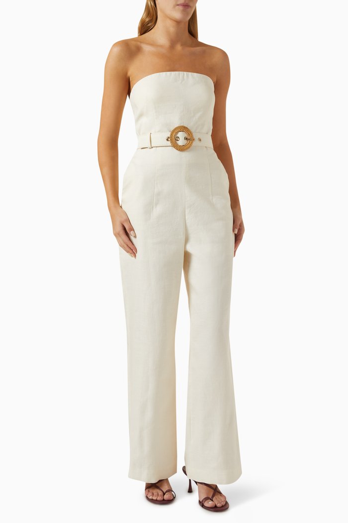 

Halston Cutout Romper, Neutral