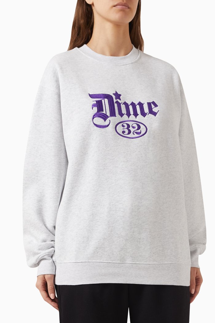 

Exe Crewneack Sweatshirt in Cotton-blend Fleece, Grey