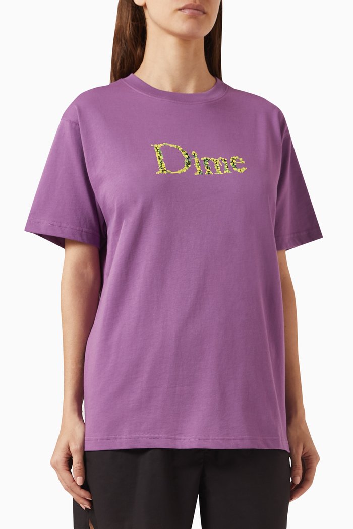 

Classic Skull T-shirt in Cotton, Purple
