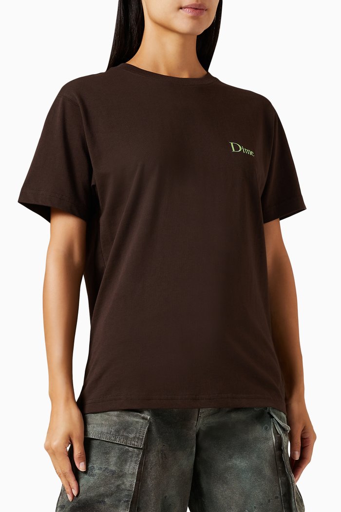

Classic Small Logo T-shirt in Cotton, Brown