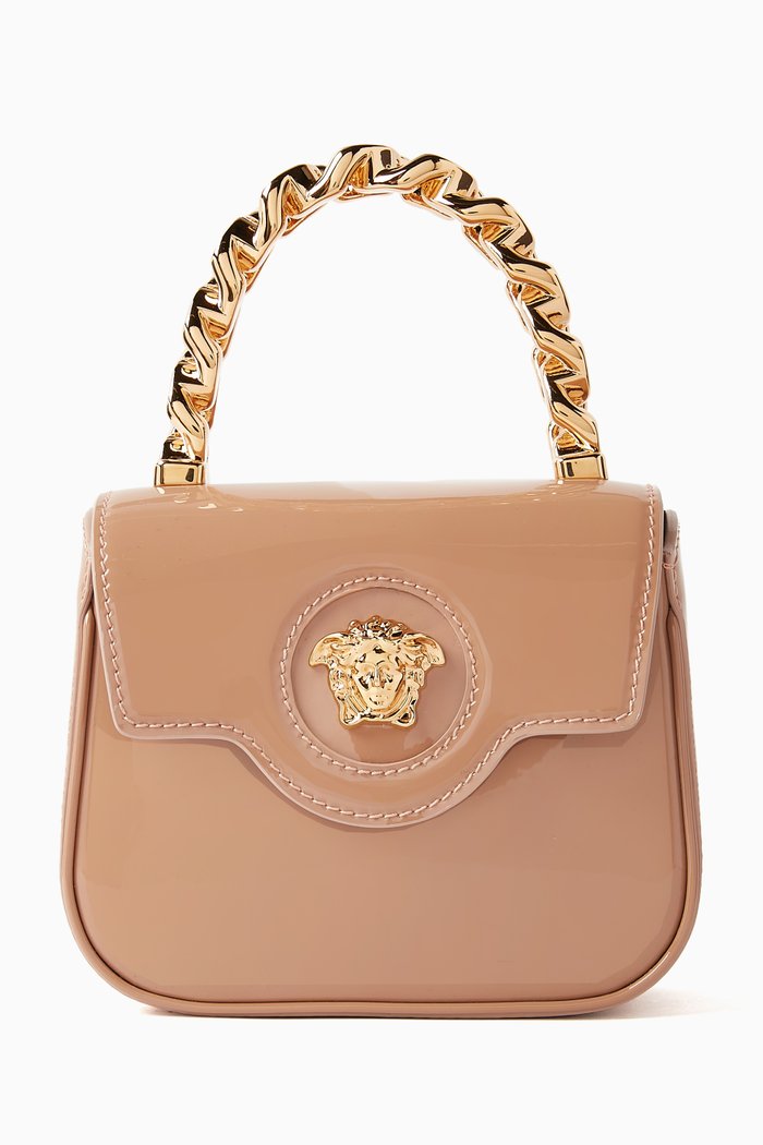 

Mini La Medusa Bag in Patent Leather, Pink