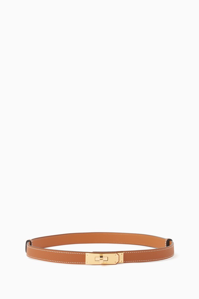 

Unused Kelly Belt in Epsom Leather & Gold Hardware, Brown