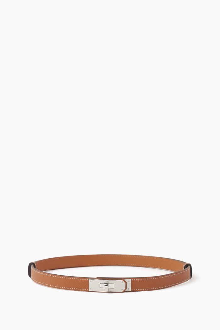

Unused Kelly Belt in Epsom Leather & Palladium Hardware, Brown