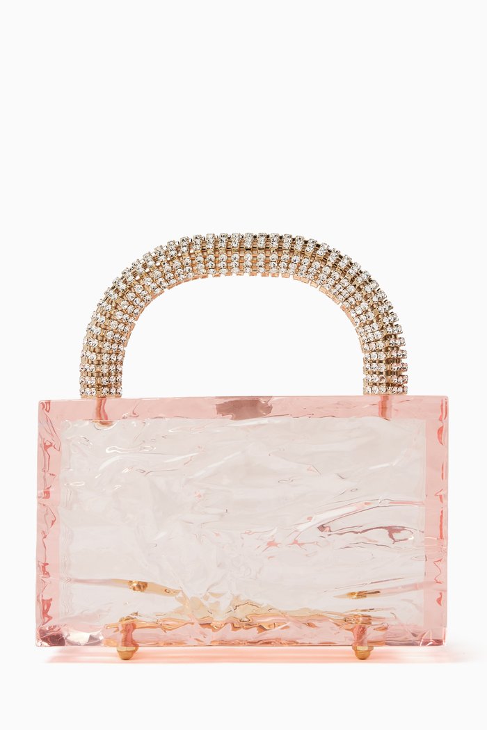 

Mini Leon Crushed Ice Bag in Acrylic, Pink