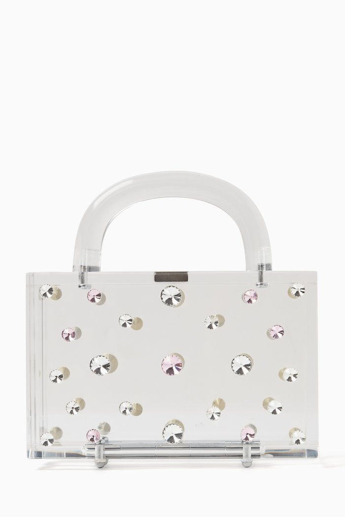 

Leon Clear Top-handle Bag in Acrylic, Colourless