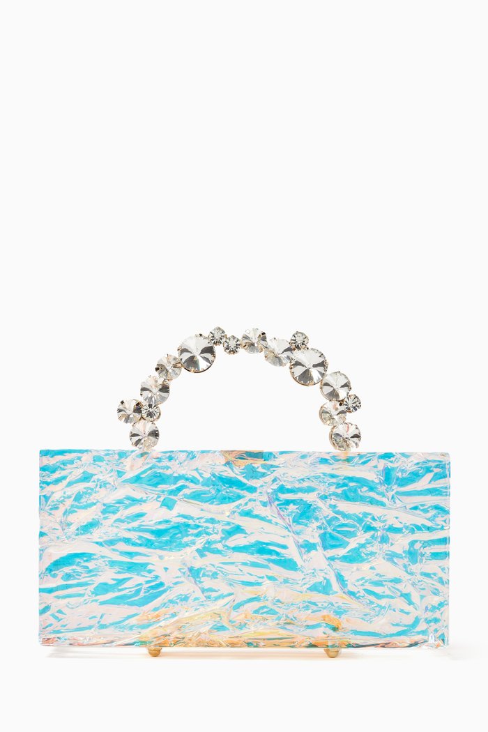 Leon Crushed Ice Top-handle Bag in Acrylic, Multicolour