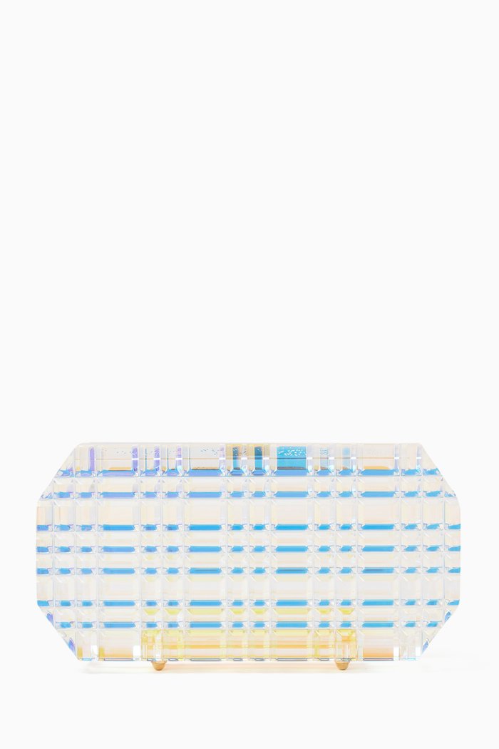 

Sierra Iridescent Clutch in Acrylic, Multicolour
