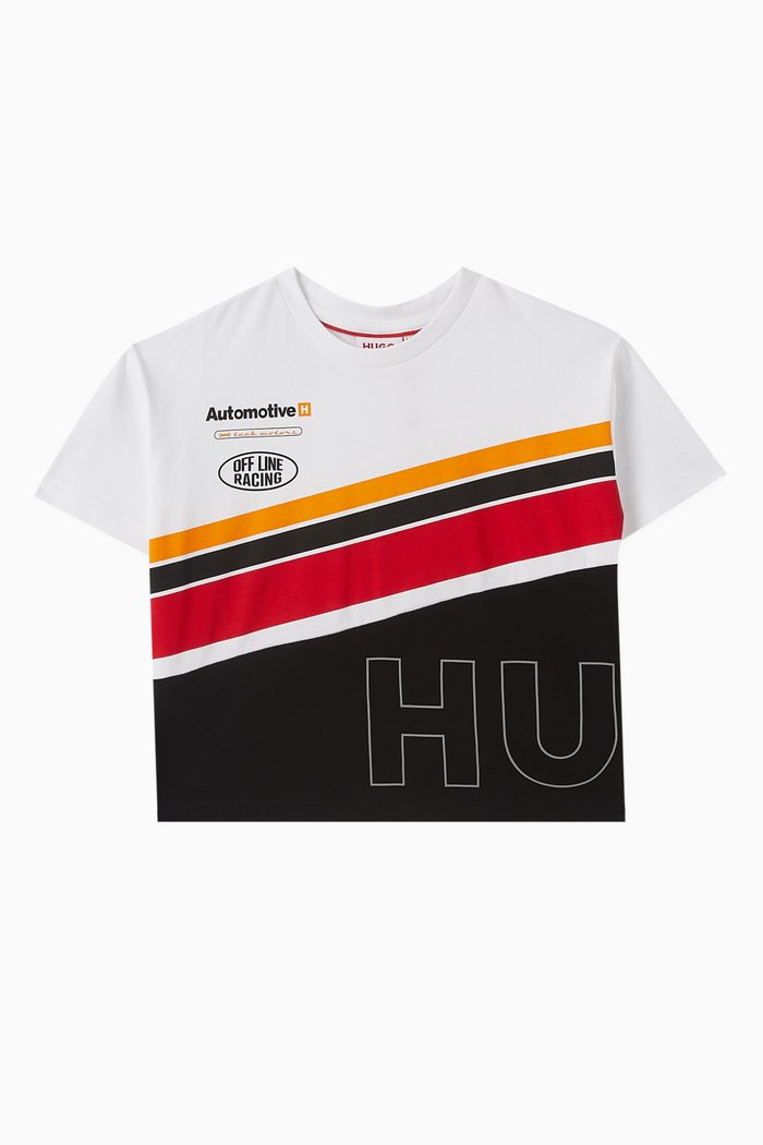 

Racing Graphic T-shirt in Organic Cotton-jersey, White