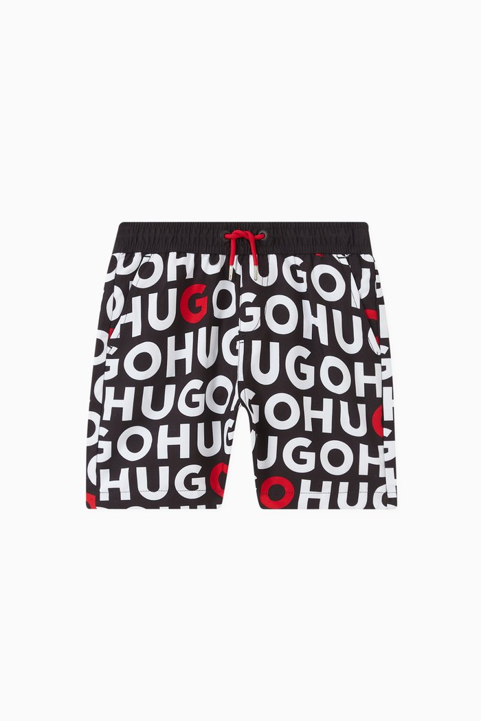 

Logo-print Swim Shorts in Nylon, Black