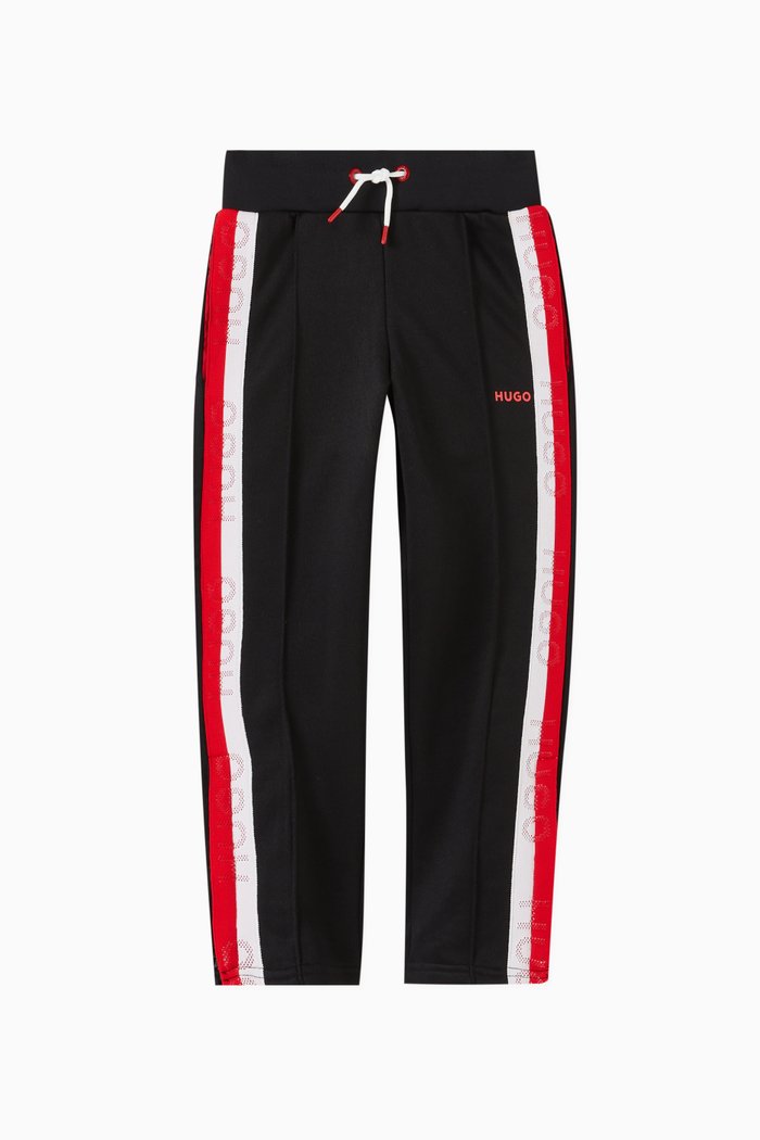 

Striped Logo Sweatpants, Black