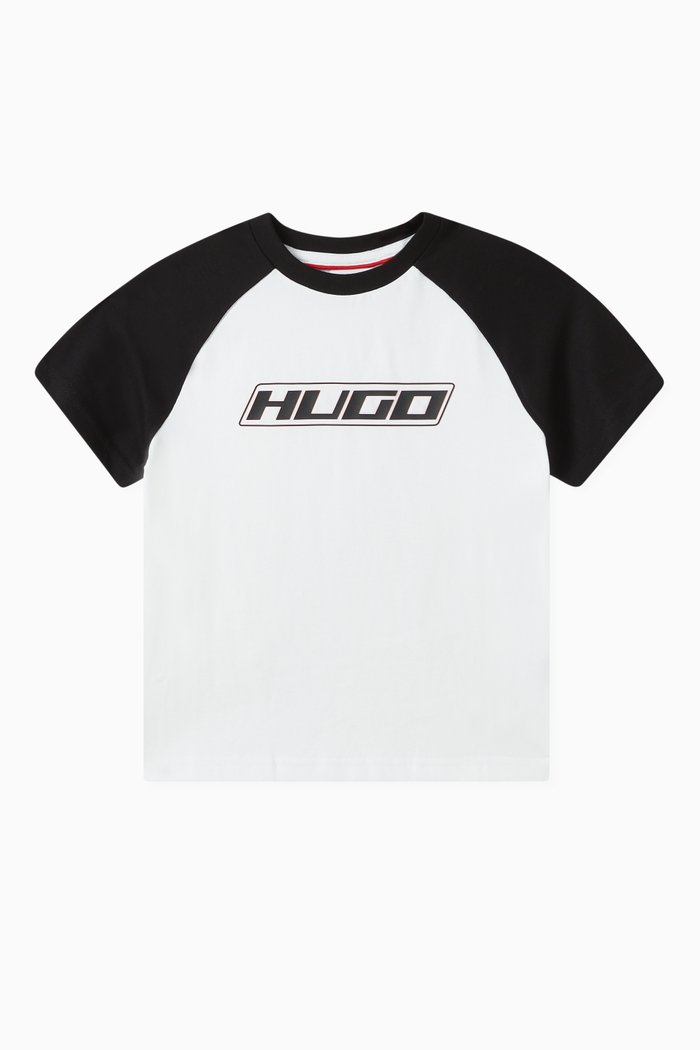 

Two-tone Logo-print T-shirt in Jersey, White