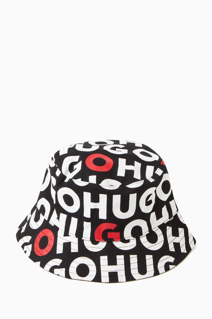 

Reversible Logo-print Bucket Hat in Cotton, Black