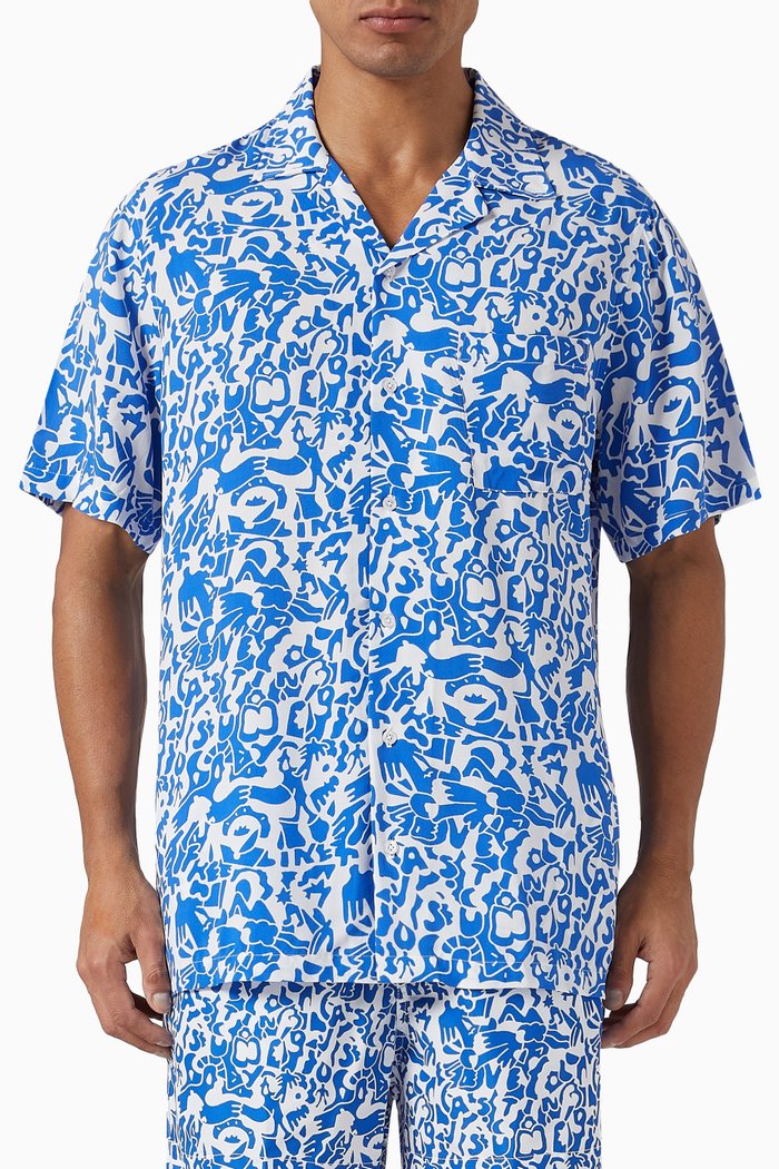 

Vibes Shirt in Ecovero Viscose, Blue