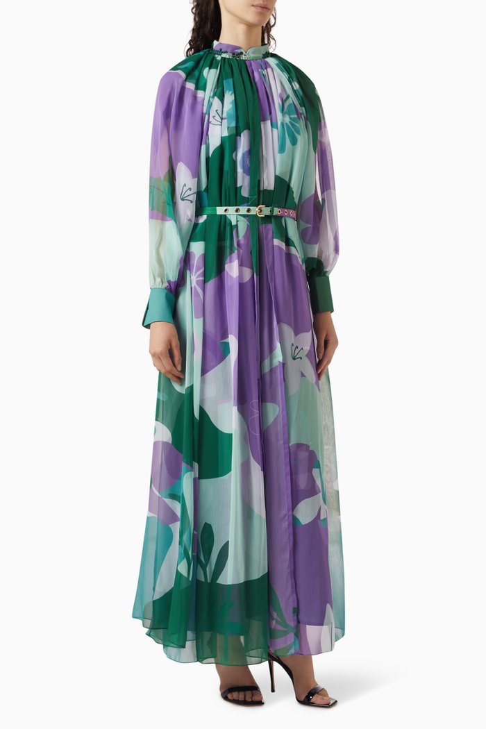 Holly-E Cape & Dress Set, Green