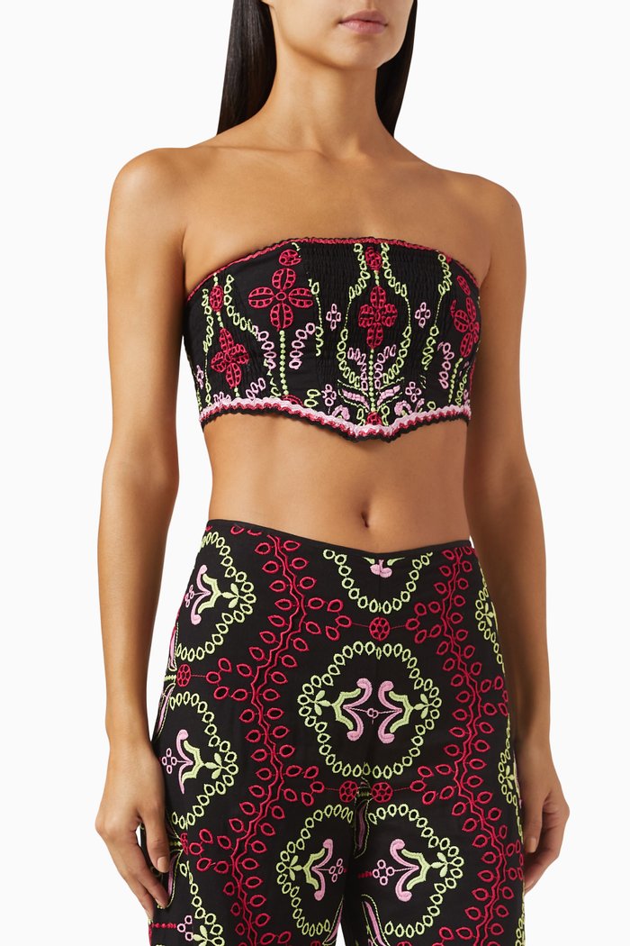 

Brooke Bustier Crop Top, Black