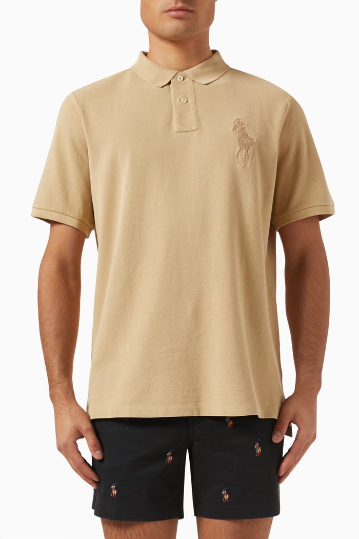 

Big Pony Embroidered Polo Shirt in Cotton, Neutral