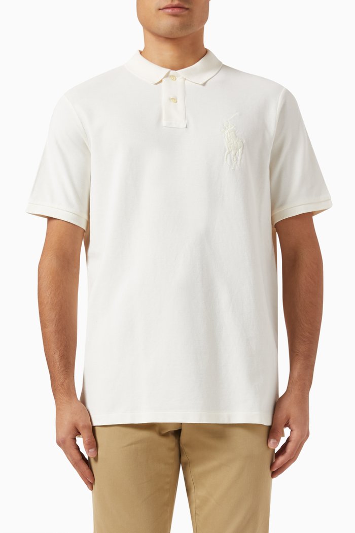 

Big Pony Embroidered Polo Shirt in Cotton, Neutral