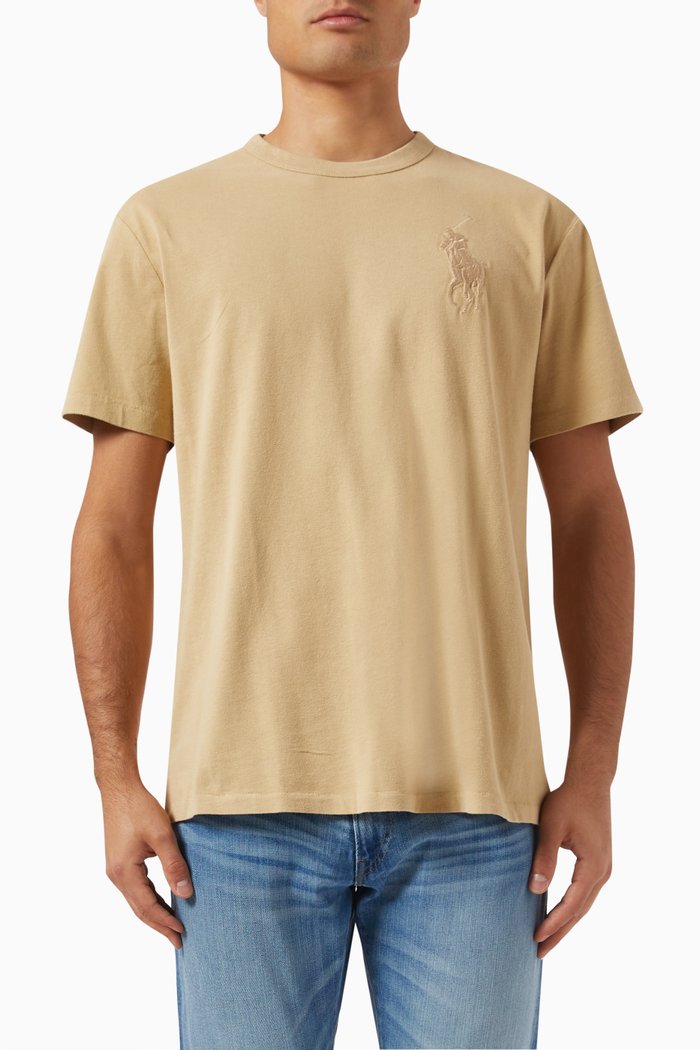 

Big Pony Embroidered T-shirt in Cotton, Neutral