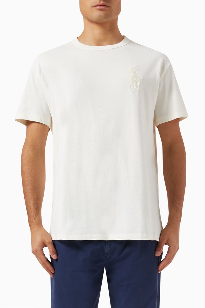 

Big Pony Embroidered T-shirt in Cotton, Neutral