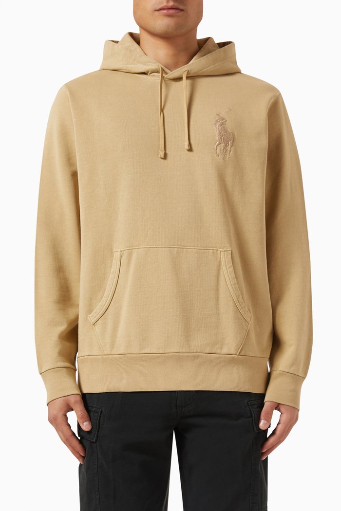 

Big Pony Embroidery Hoodie in Cotton, Neutral