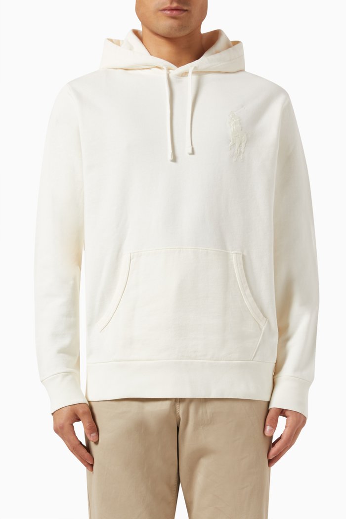

Big Pony Embroidery Hoodie in Cotton, Neutral