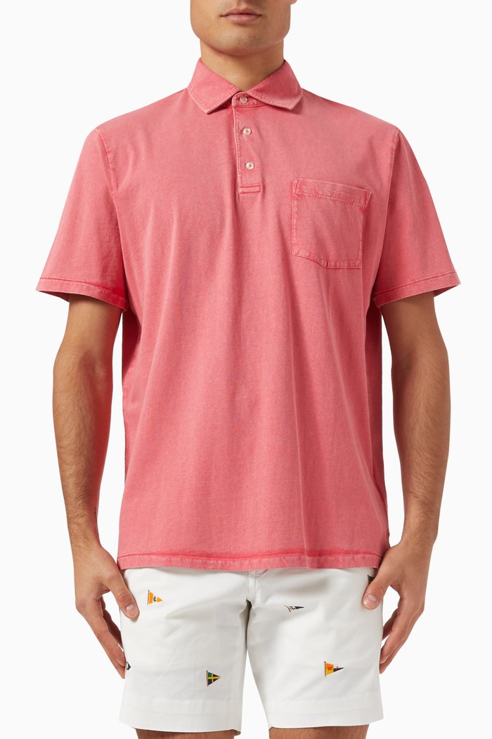 

Polo Pony Polo Shirt in Cotton-linen, Red