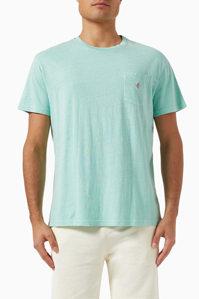 

Polo Pony T-shirt in Cotton-linen, Green