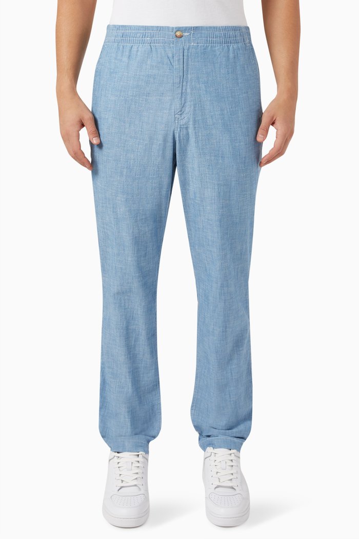 

Prepster Pants in Cotton-chambray, Blue