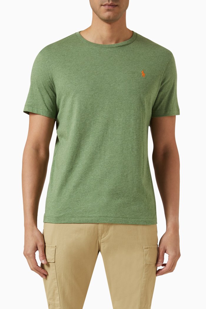 Logo T-shirt in Cotton, Green