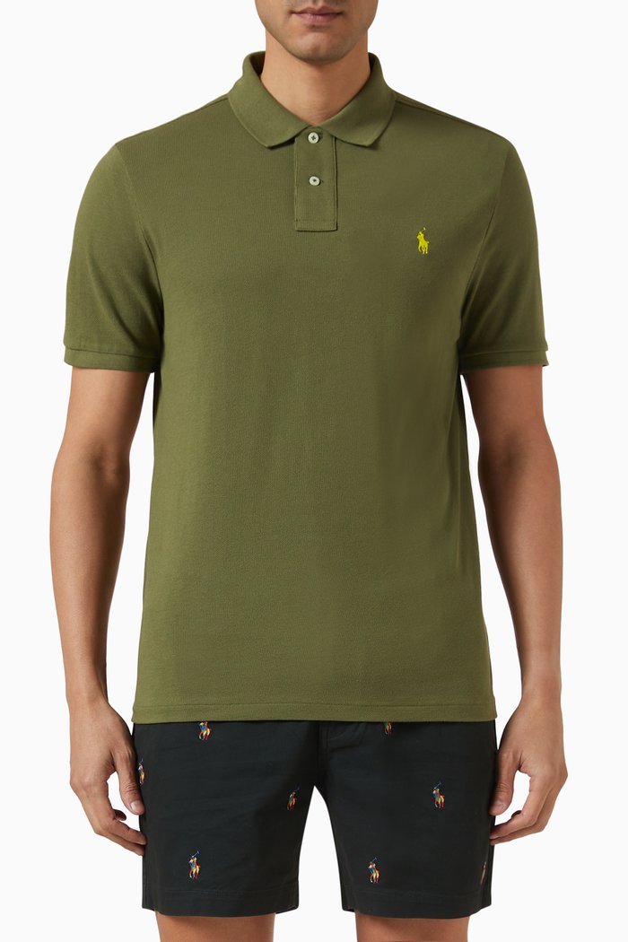 

Logo Polo Shirt in Cotton, Green