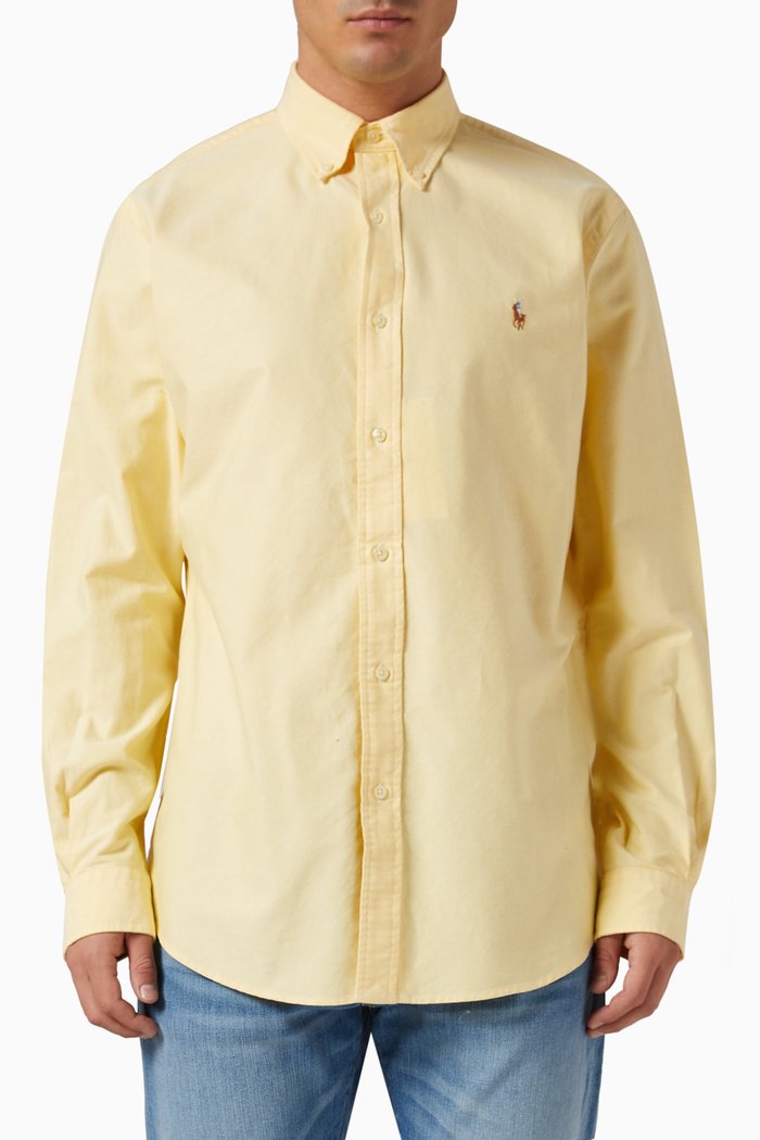

Logo Shirt in Cotton, Yellow