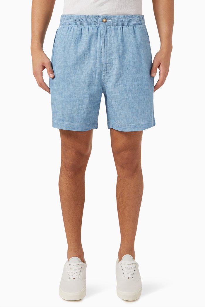 

Prepster Shorts in Cotton-chambray, Blue